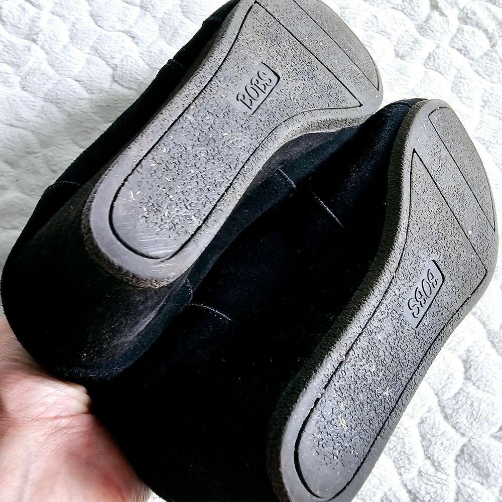 BOBS from Skechers Black Suede Wedge Ankle Booties - Picture 7 of 8